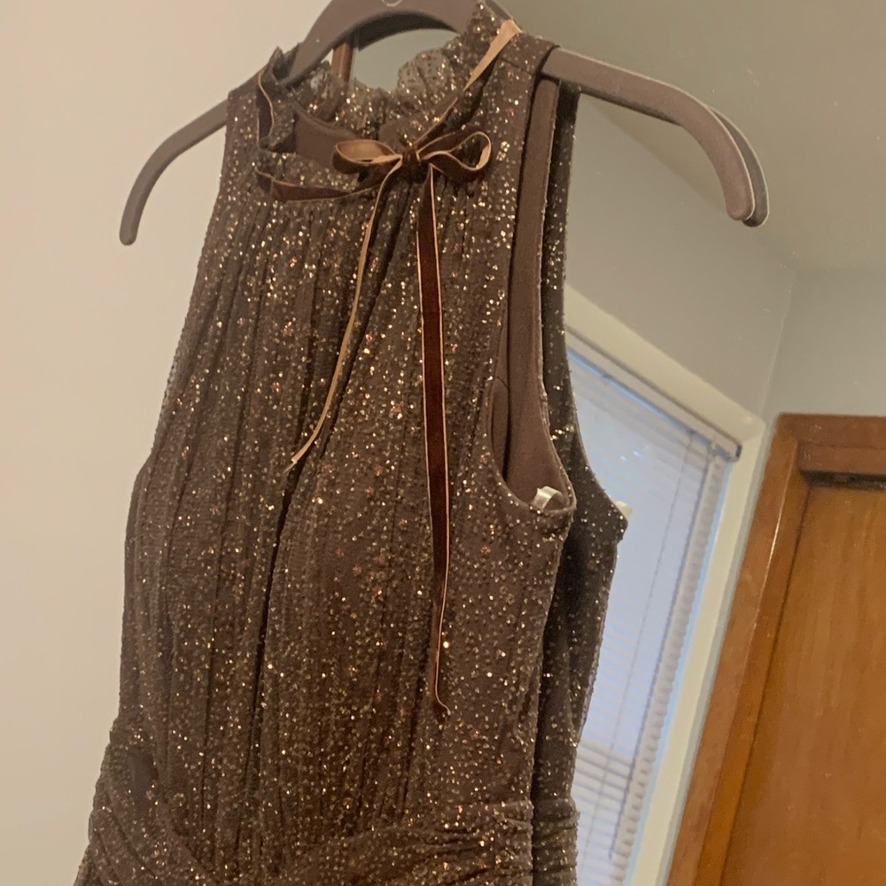 ✨ Bronze Gold Unique Evening Maxi Dress/ Gown ✨